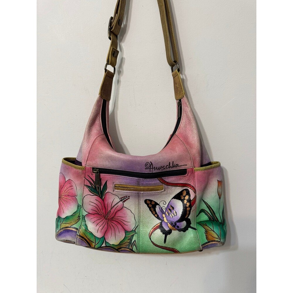 ANUSCHKA LARGE  MULTI POCKET HOBO rare find